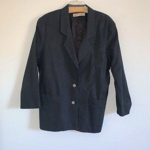 Roo Crossings Black Linen Blazer
